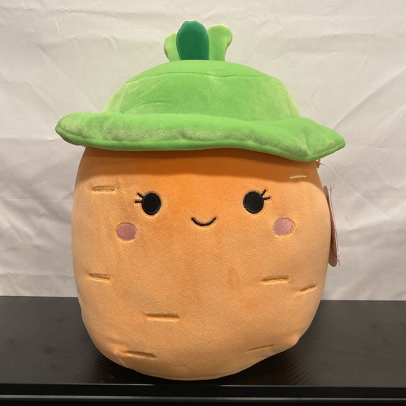 Squishmallow Easter 2025‎ Caroleena the Carrot Wearing a Bucket Hat NEW 11" Rare - Picture 1 of 4